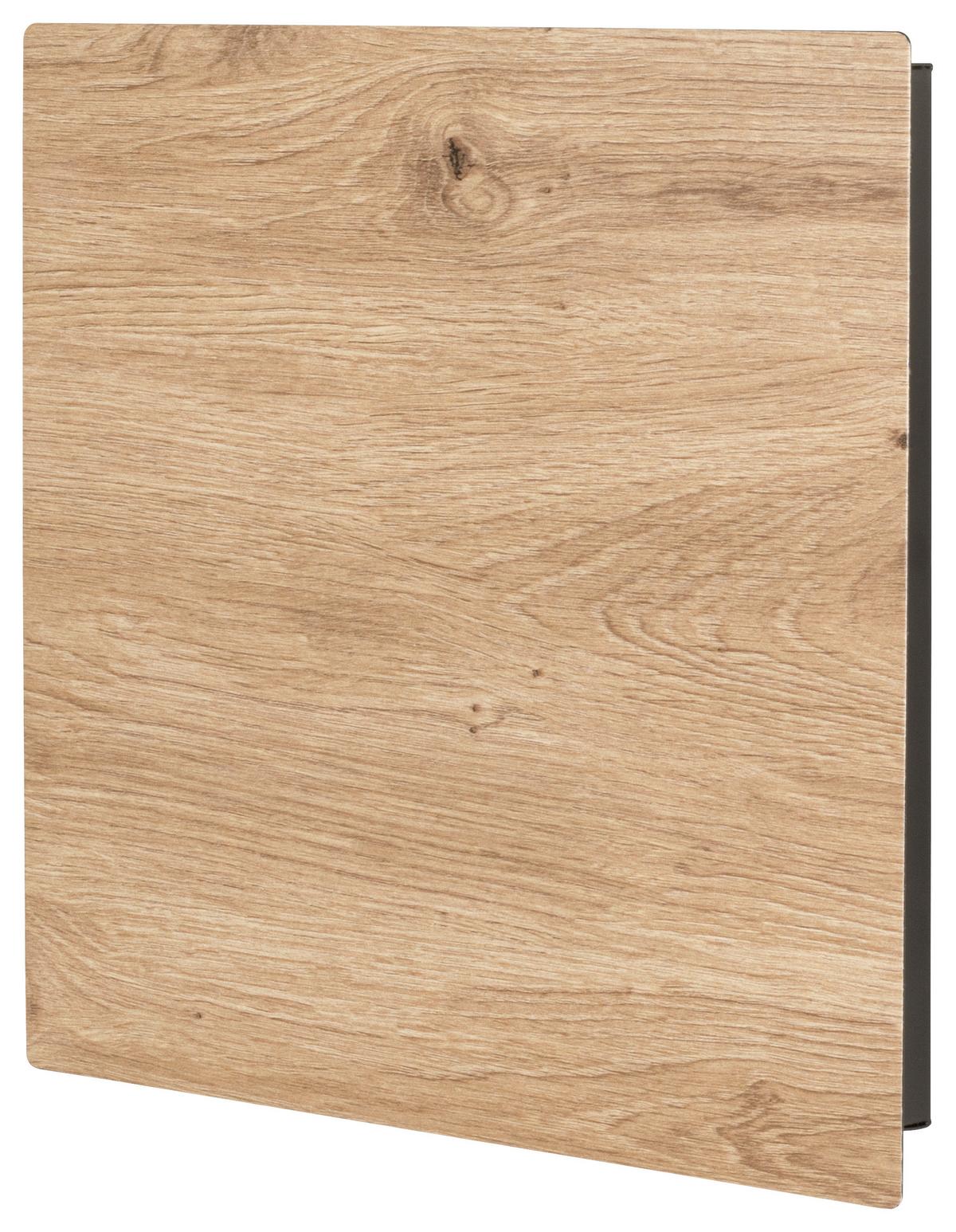 SKRZYNKA NA KLUCZE OAK - kolor dębowy/czarny, Basics, metal (30/30/4cm)