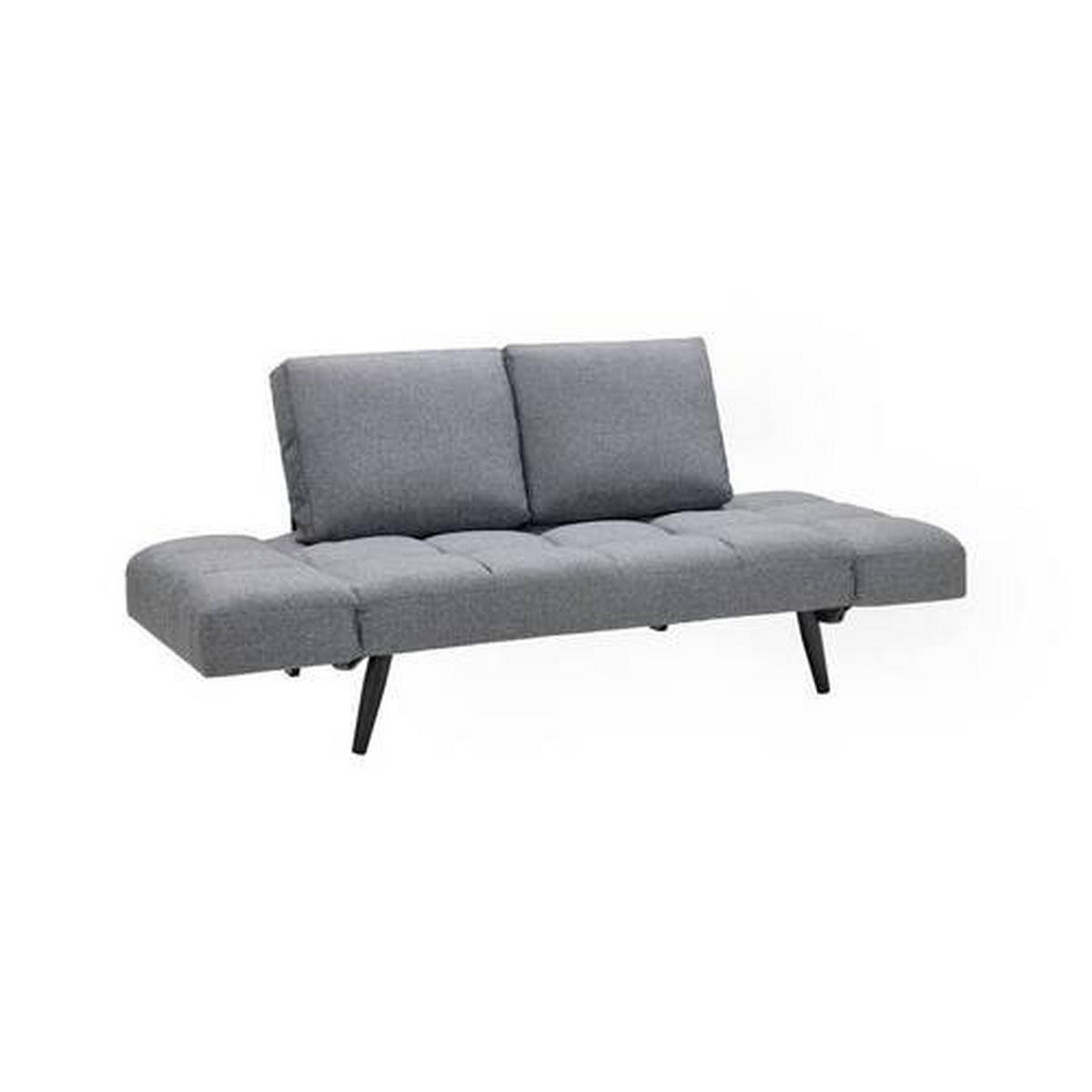 Schlafsofa Aurelia Dunkelgrau Webstoff - Hellgrau/Schwarz, MODERN, Holz/Textil (191/73/78cm) - Bessagi Home
