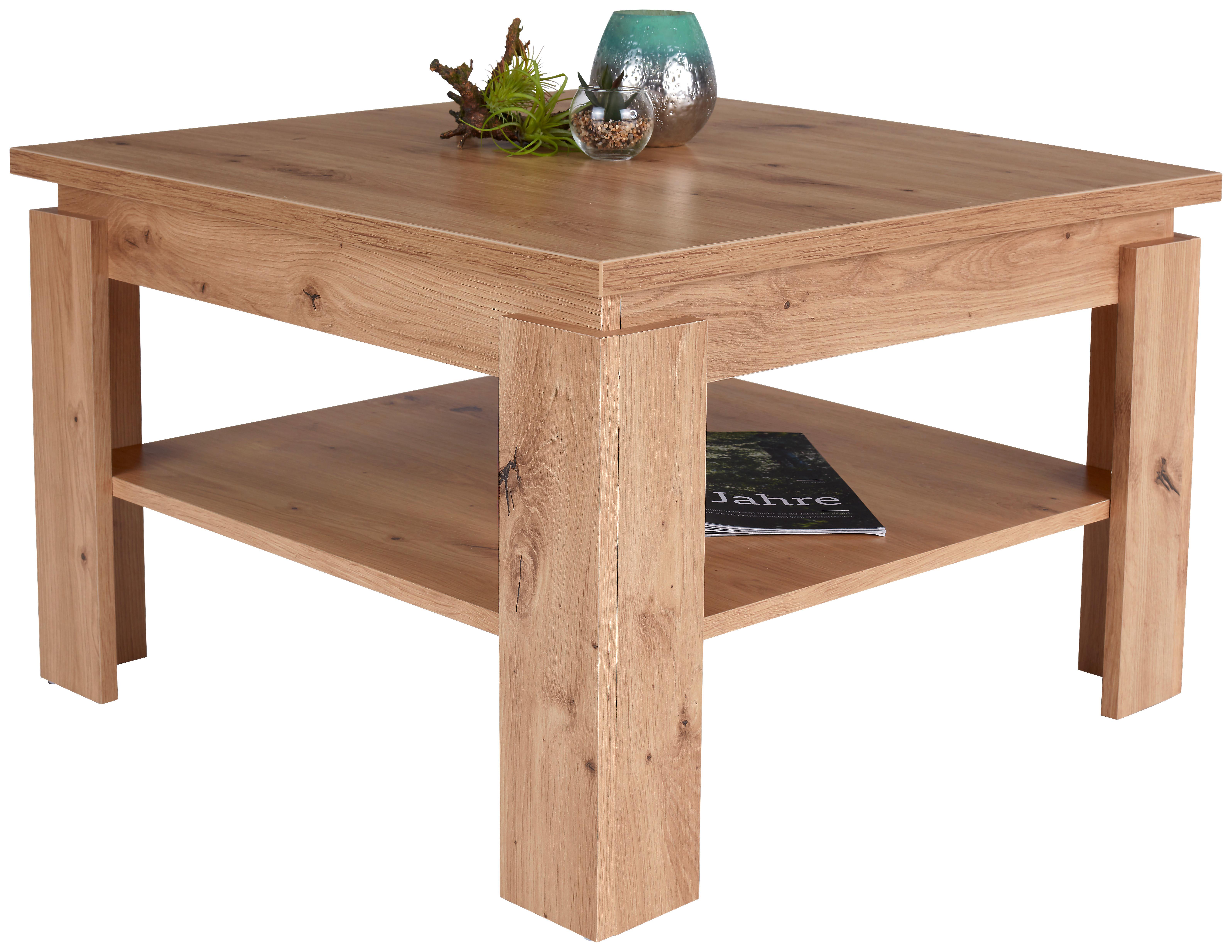 Klubska Miza Nizza 1 - barve hrasta/bela, Moderno, leseni material (70/45/70cm)