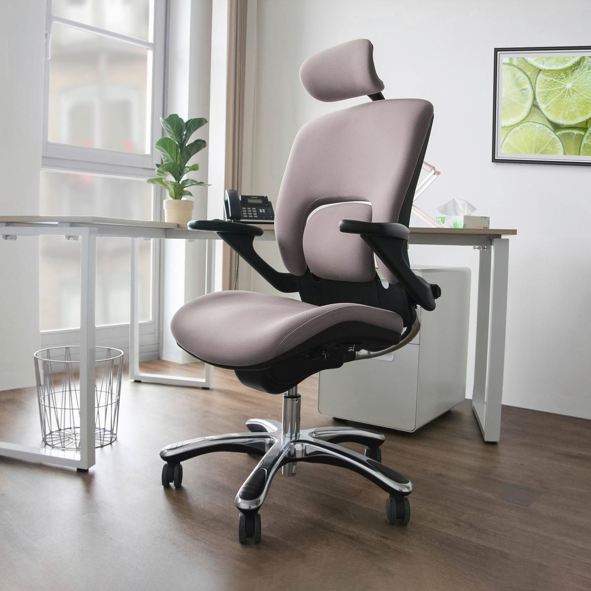 Pisarniški Stol Vapor Lux, Siva - barve kroma/siva, Basics, kovina/umetna masa (58/119/50cm) - MID.YOU