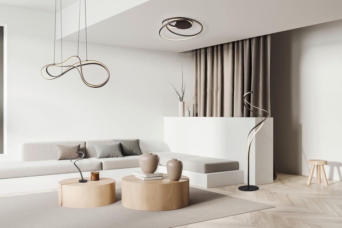 LED-Deckenleuchte Nala Schwarz max. 57 Watt - Schwarz, Design, Metall (72/35cm) - Trio Leuchten