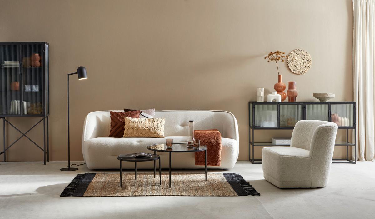 FOTEL VENEZIA - biały, Modern, drewno/tkanina (64/71/73cm) - Livetastic