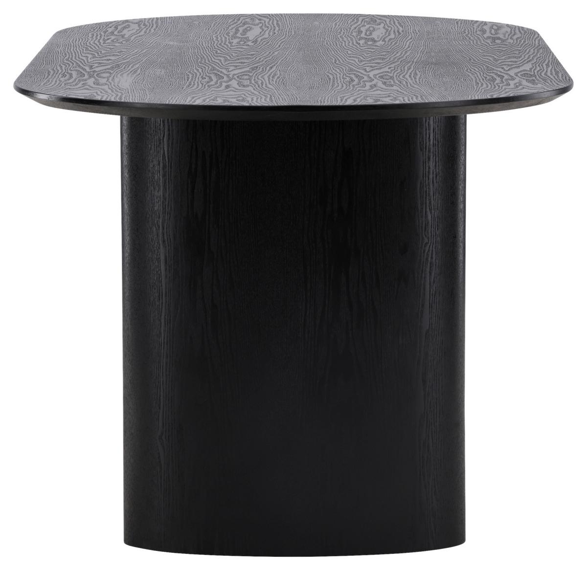 ESSTISCH ISOLDE - Schwarz, Design, Holzwerkstoff (180/90/75cm) - Livetastic