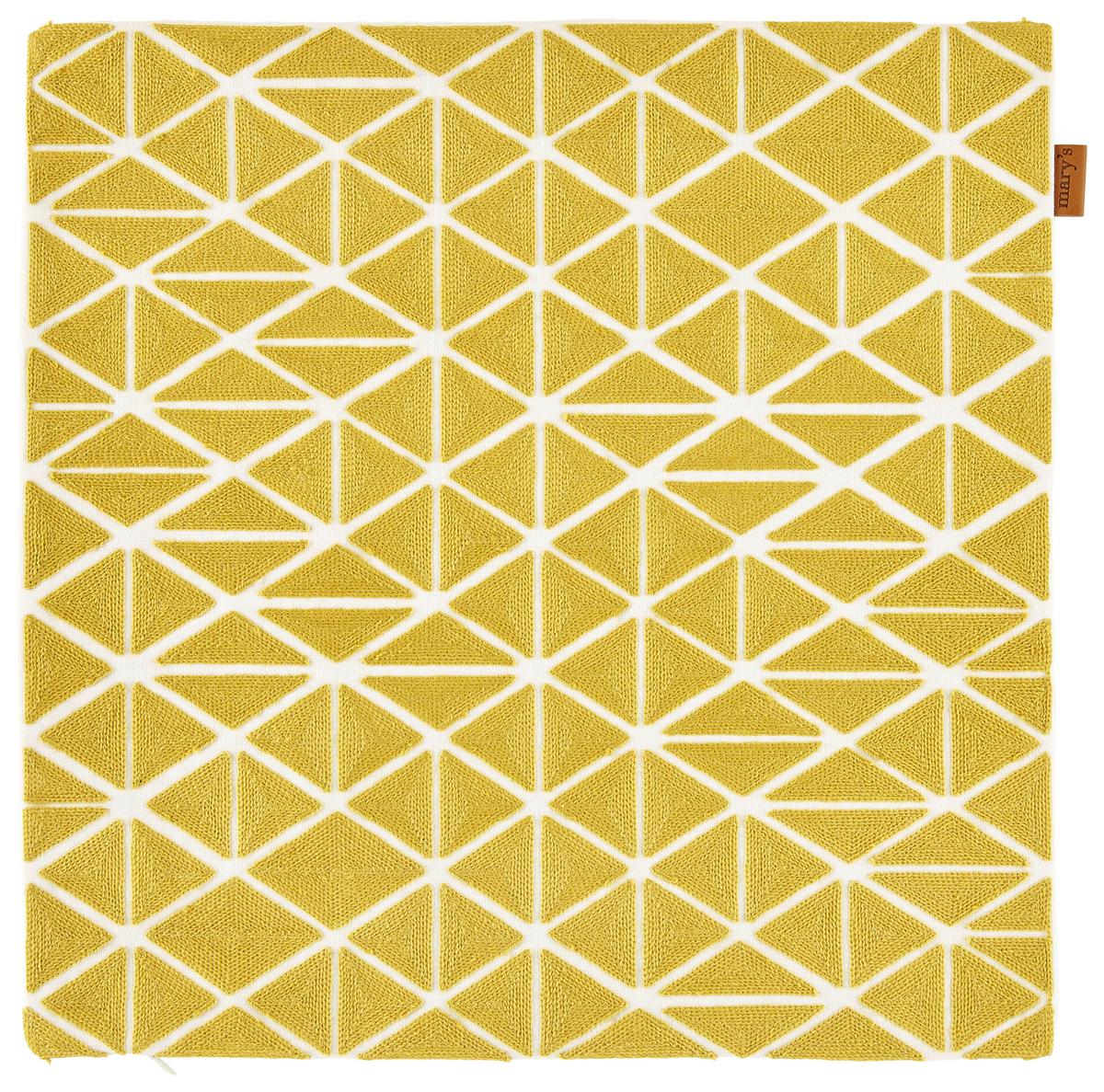 Párnahuzat Mary Stick 45/45cm - sárga, Modern, textil (45/45cm) - Mary's