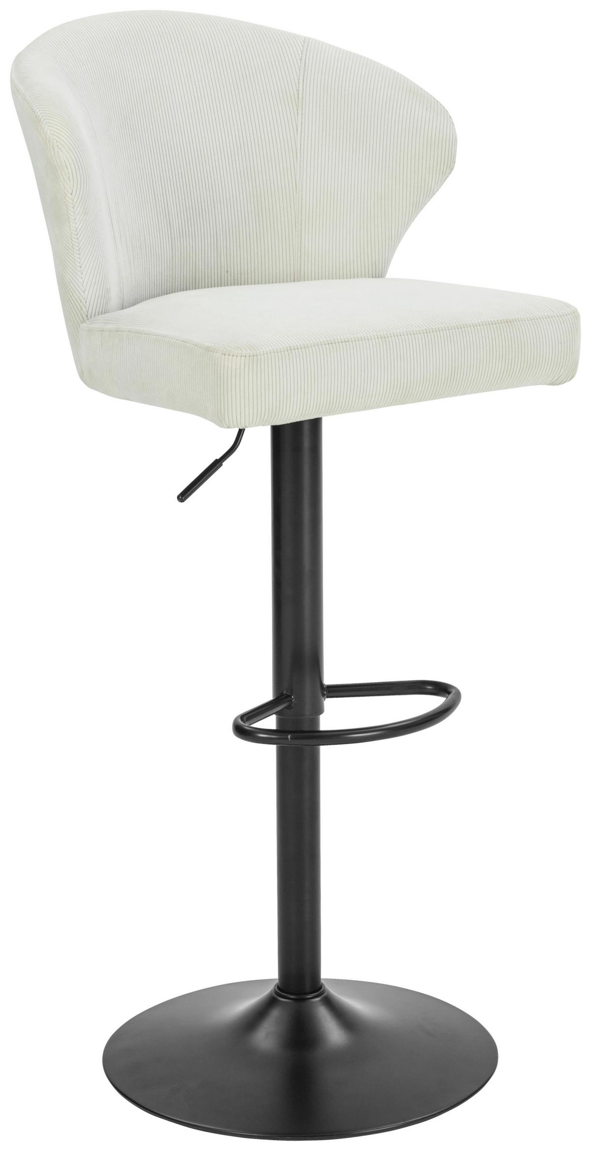 Barski Stol Jana - črna/bež, Moderno, kovina/tekstil (55/116/58cm) - Mömax