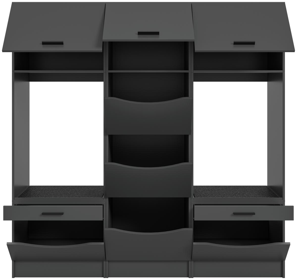 Omara Za Pralni In Sušilni Stroj Free, Antracit - antracit, Basics, leseni material (192/195/68cm) - MID.YOU