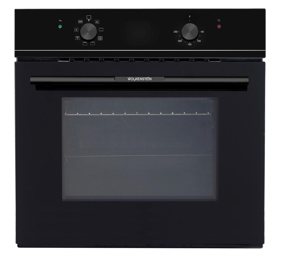 Backofen WMO 70 Schwarz - Schwarz, KONVENTIONELL, Glas/Metall (59,5/59,5/55cm) - Wolkenstein