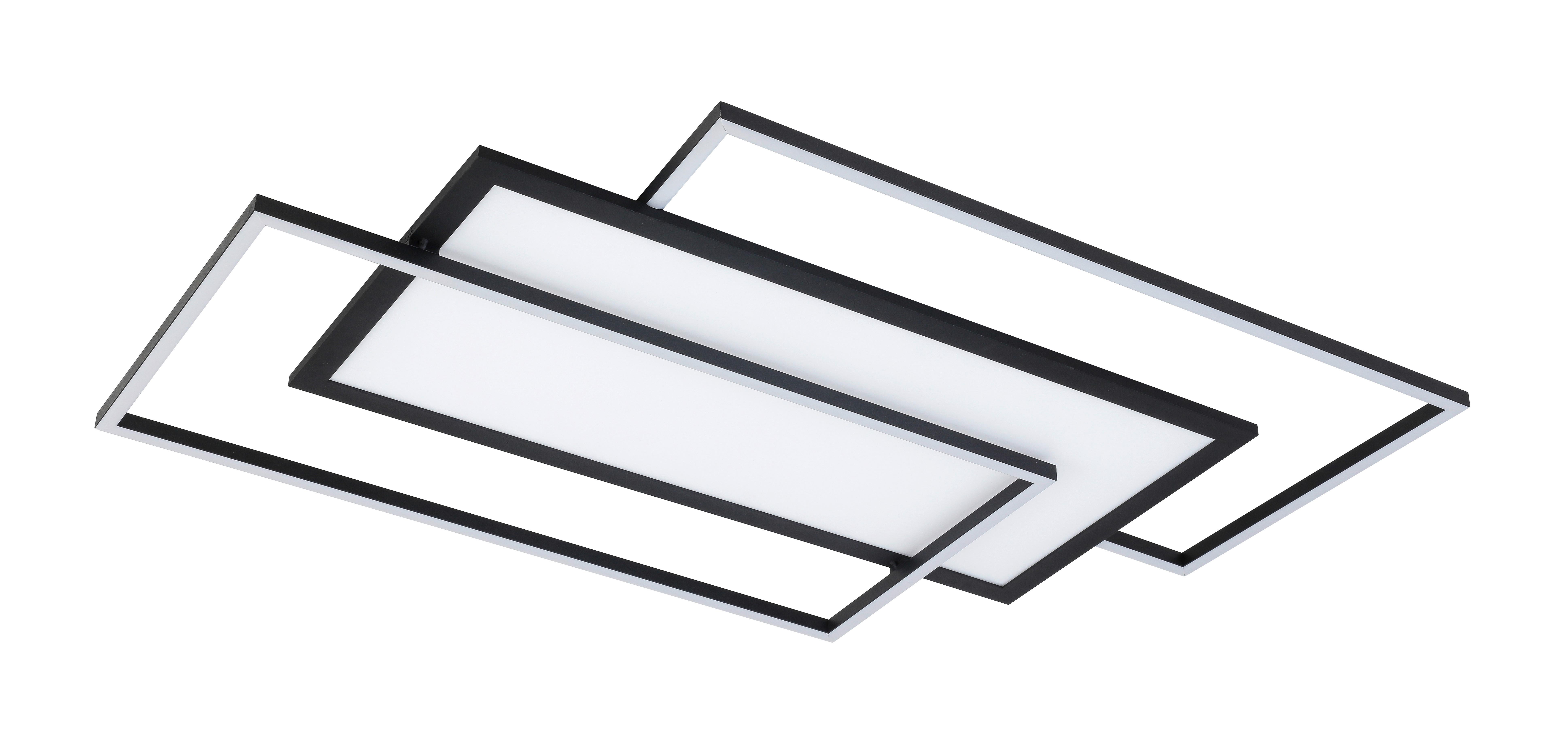 LAMPA SUFITOWA LED ALONZO - czarny, Modern, tworzywo sztuczne/metal (80/50/6,5cm) - Bessagi Home