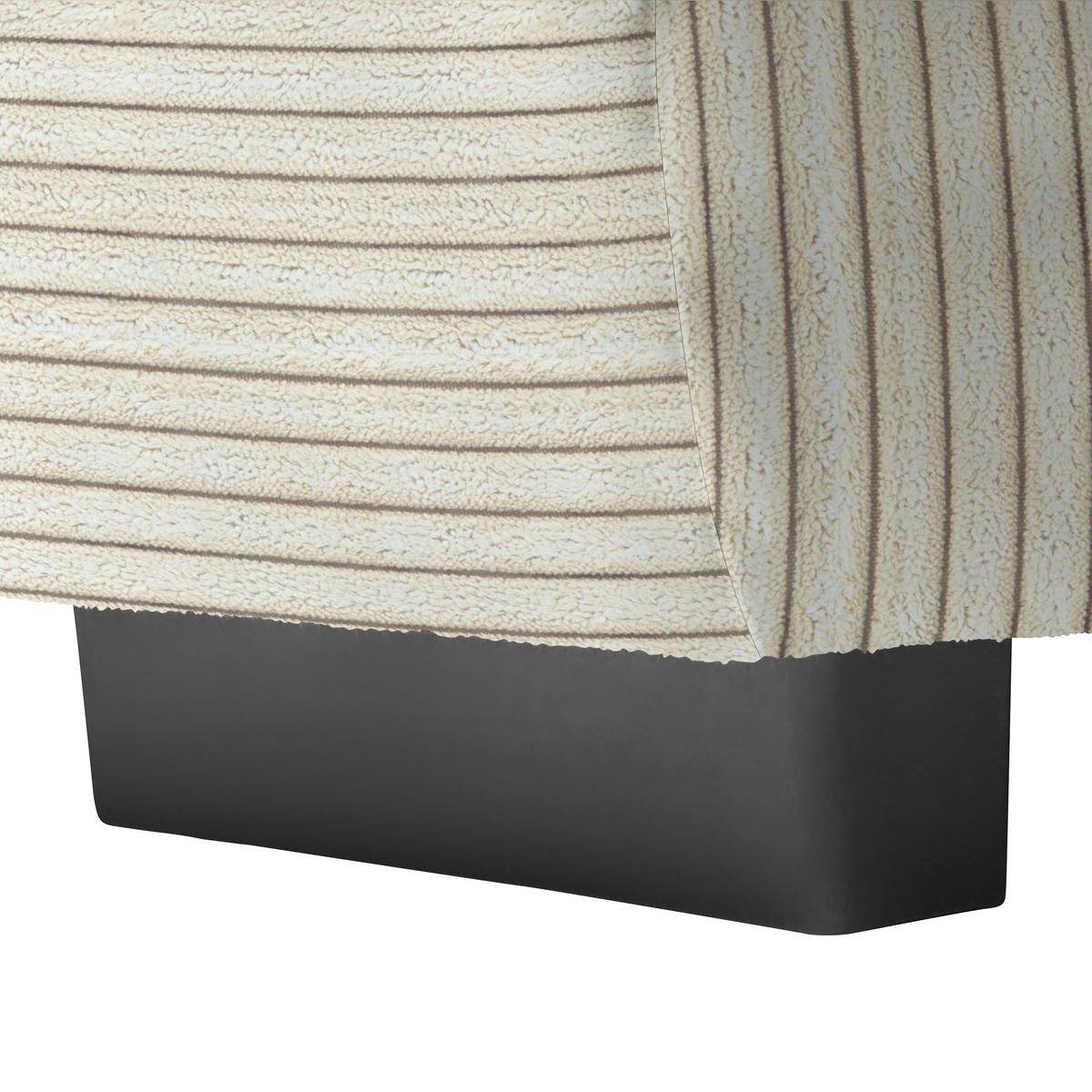 Wohnlandschaft Vivo Creme - Creme/Schwarz, Modern, Kunststoff/Textil (179/63/317cm) - Premium Living