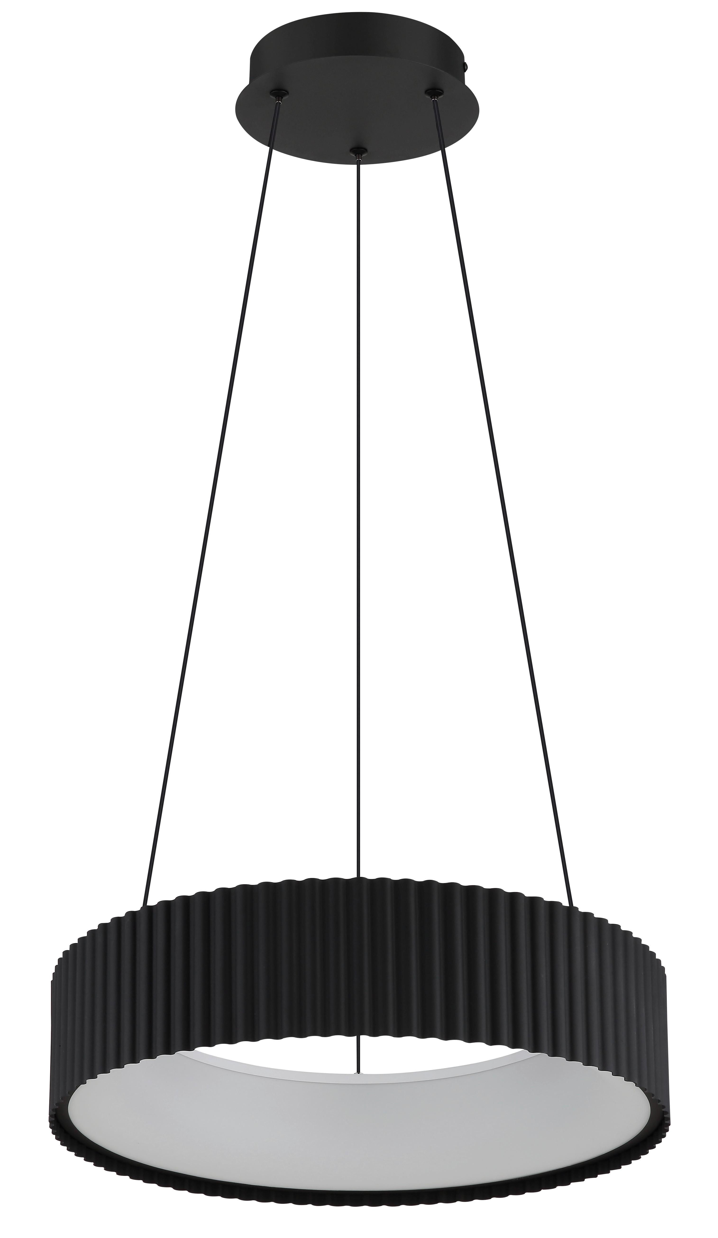 Led Svjetiljka Viseća 15924s Kemp - bijela/crna, Basics, metal/plastika (46/12cm) - Globo