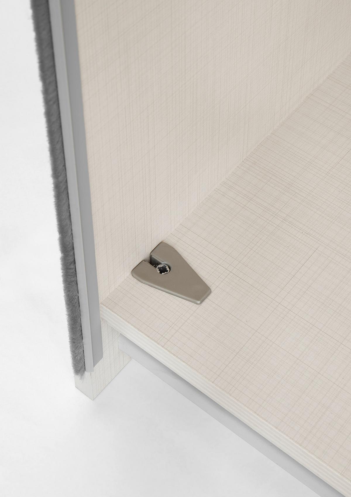 Schwebetürenschrank Lumos Weiss - Weiss/Alufarben, Konventionell, Glas/Holzwerkstoff (298/222/68cm) - Based