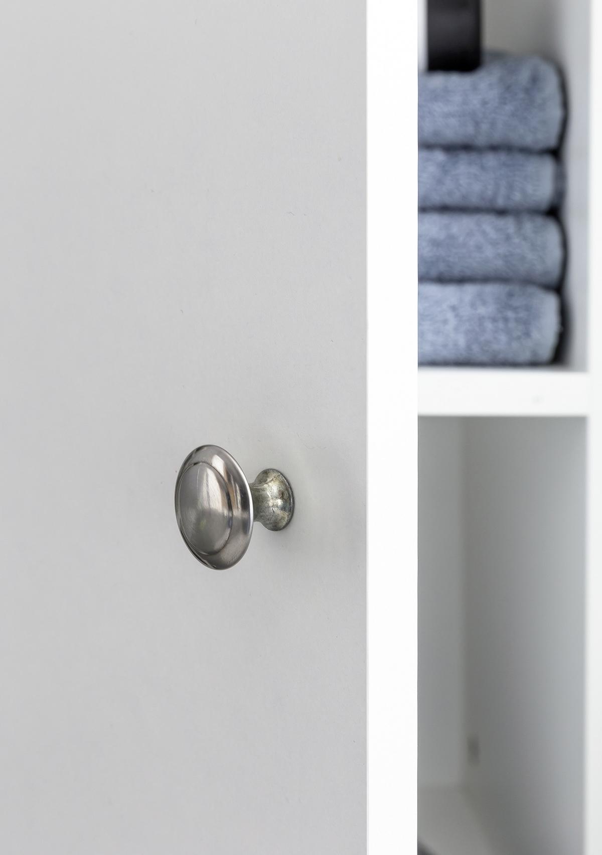 Omarica Za Pod Umivalnik Wl5.752 - bela/barve aluminija, Basics, leseni material (60/64/32cm) - MID.YOU