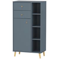 Visoka Komoda Bjarne, Barva Petroleja - modra/barve petroleja, Moderno, leseni material/les (60,2/113,4/33,1cm) - Stylife