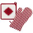 Topflappen und Handschuh Baby it's cold in Rot/Weiß - Rot/Weiß, Textil (18/32cm) - Modern Living Topflappen und Handschuh Baby it's cold in Rot/Weiß - Rot/Weiß, Textil (18/32cm) - Modern Living