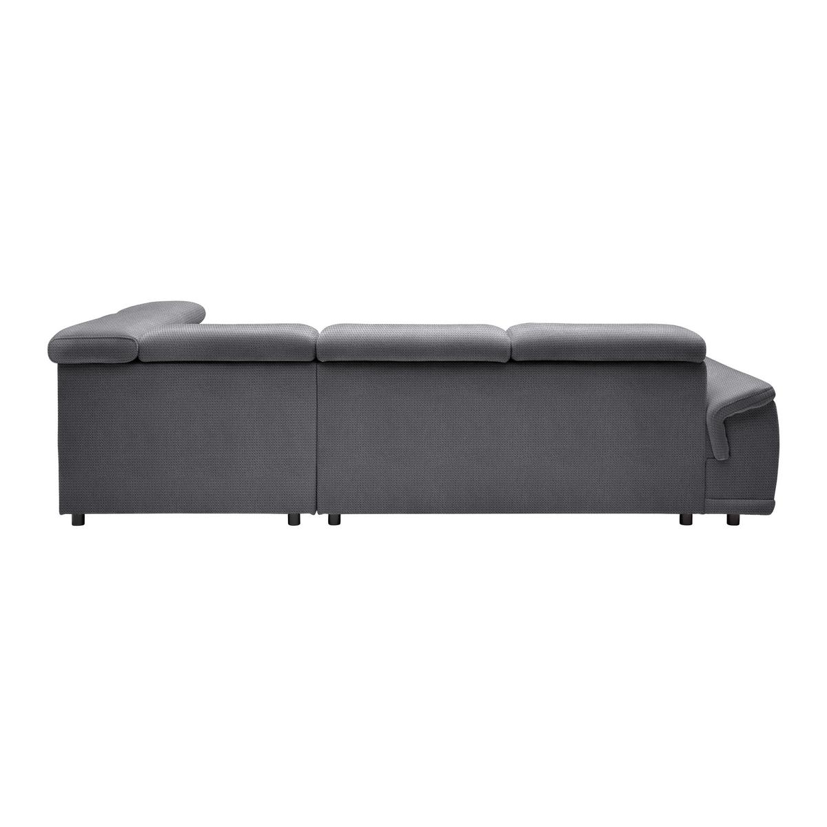 Ecksofa Gremio Rechts Blaugrau - Blaugrau/Schwarz, MODERN, Kunststoff/Textil (283-206/77-100/106cm) - Premium Living
