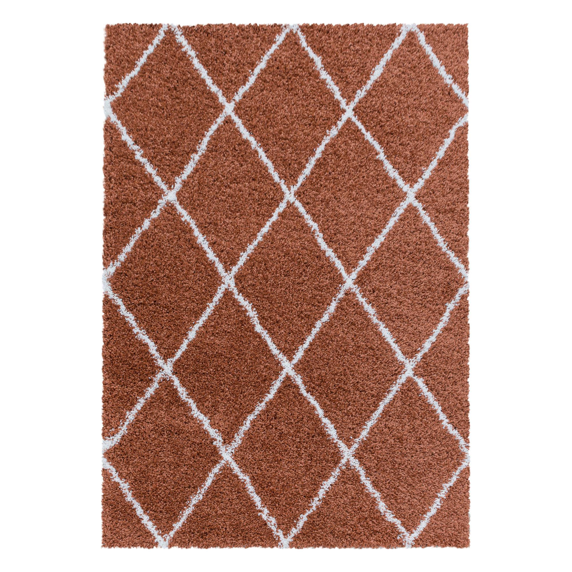 Hochflorteppich Alvor Terracotta ca. 60x110cm - Terracotta, Basics, Textil (60/110cm)