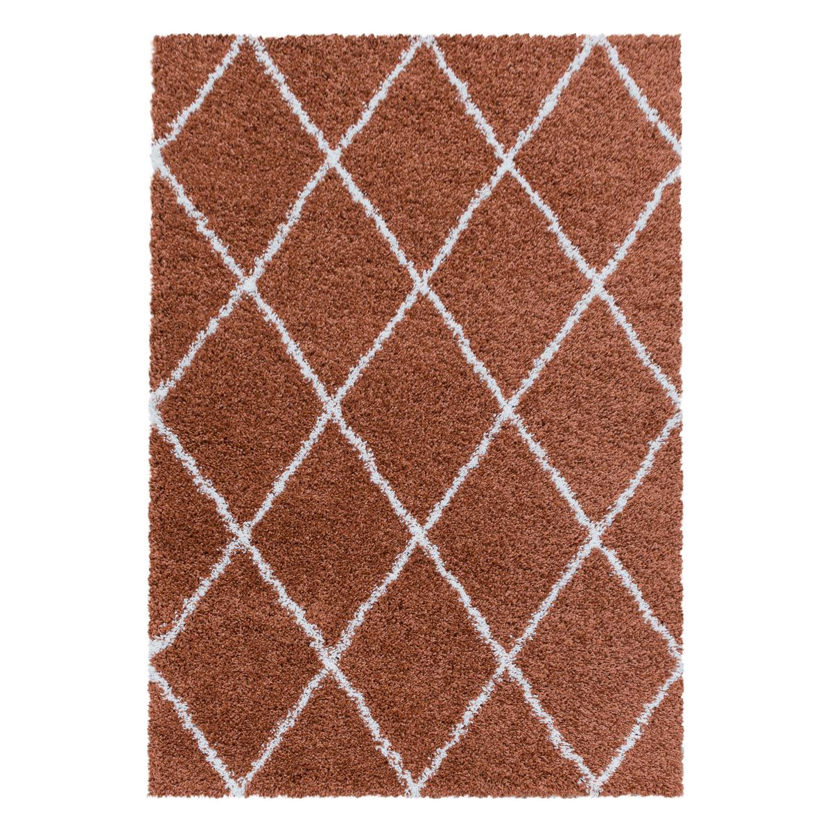 Hochflorteppich Alvor Terracotta ca. 60x110cm - Terracotta, Basics, Textil (60/110cm)