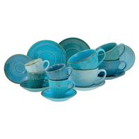 Kavni Servis Aqua, 16-Delni - modra, Basics, keramika - Creatable