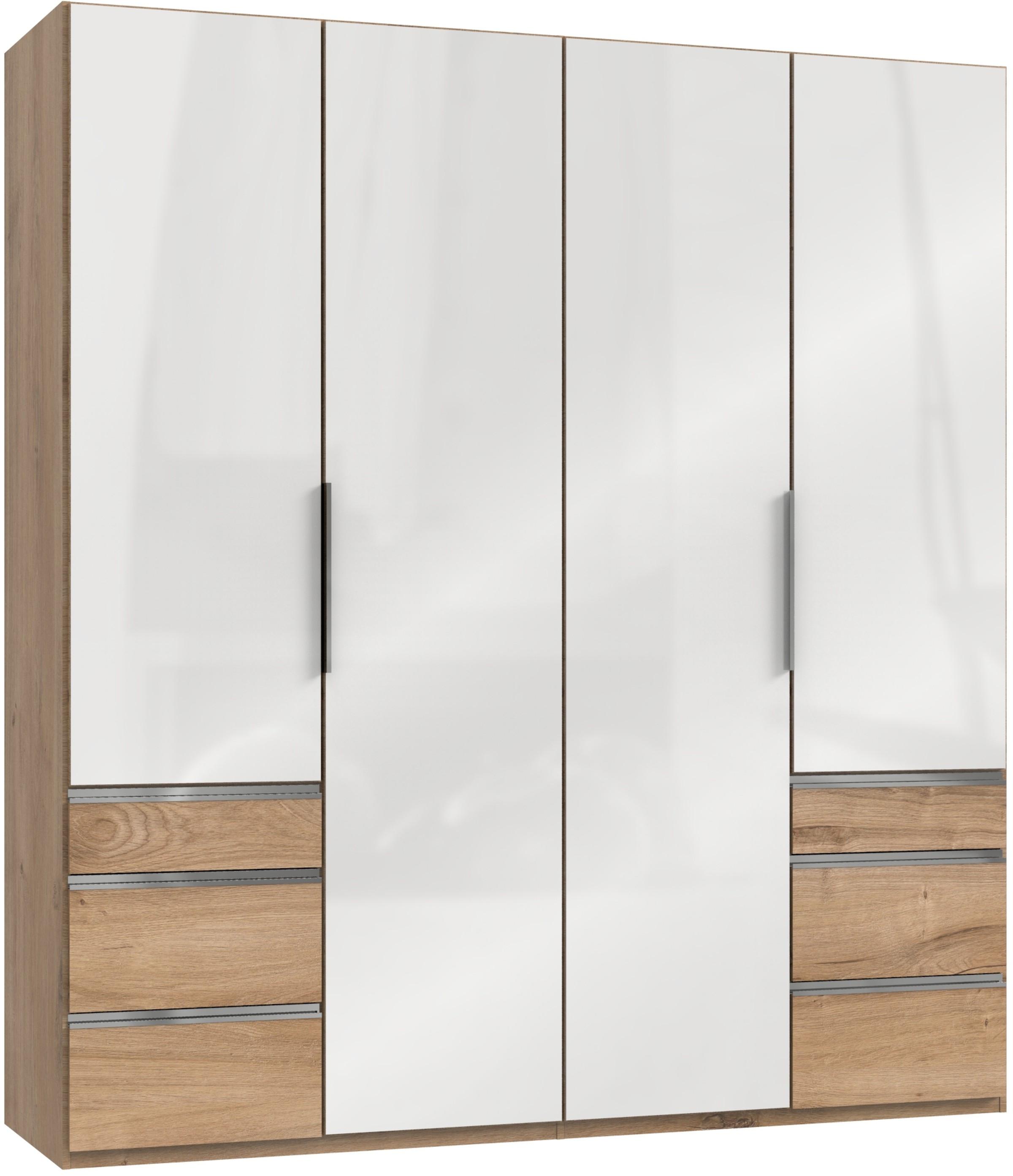 Ormar S Klasičnim Vratima Level 36c - bijela/boje hrasta, Moderno, staklo/drvni materijal (200/216/58cm) - MID.YOU