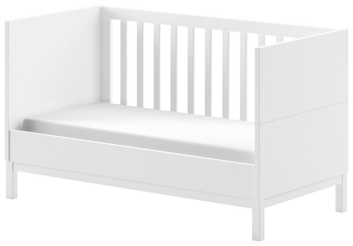 Gitterbett EVA Weiß ca. 70x140 cm teilmassiv - Weiß, MODERN, Holz/Holzwerkstoff (70/140cm) - Vipack