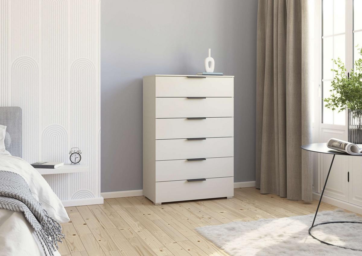 Komoda Paola, Barva Šampanjca - barve šampanjca/barve aluminija, Trend, kovina/leseni material (80/119/42cm) - Novel