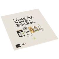 Schwammtuch Peter in Schwarz/Weiß ca. 20x17cm - Schwarz/Weiß, Textil (20/17cm)