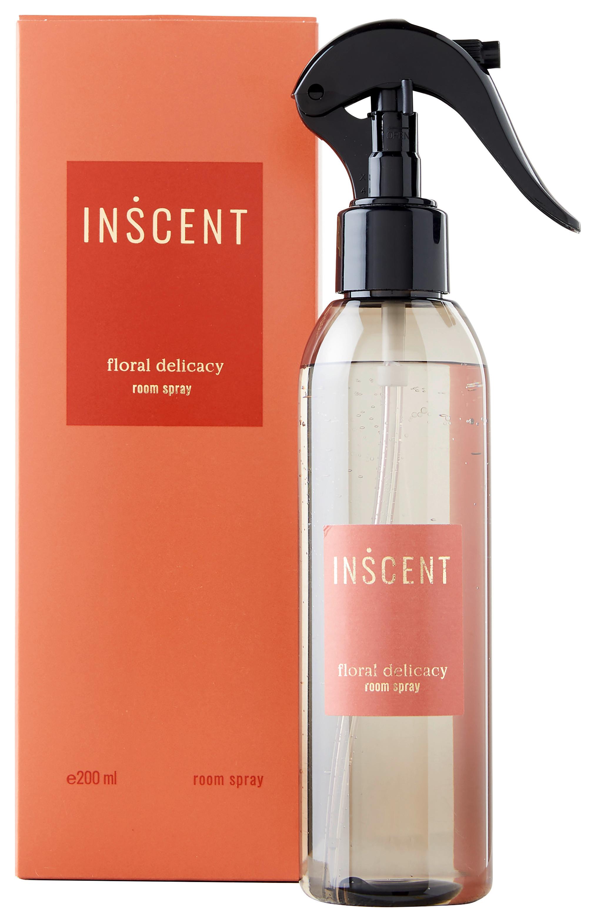 Légfrissítő Spray Floral Delicacy - piros, Design, műanyag (0,2l) - Inscent