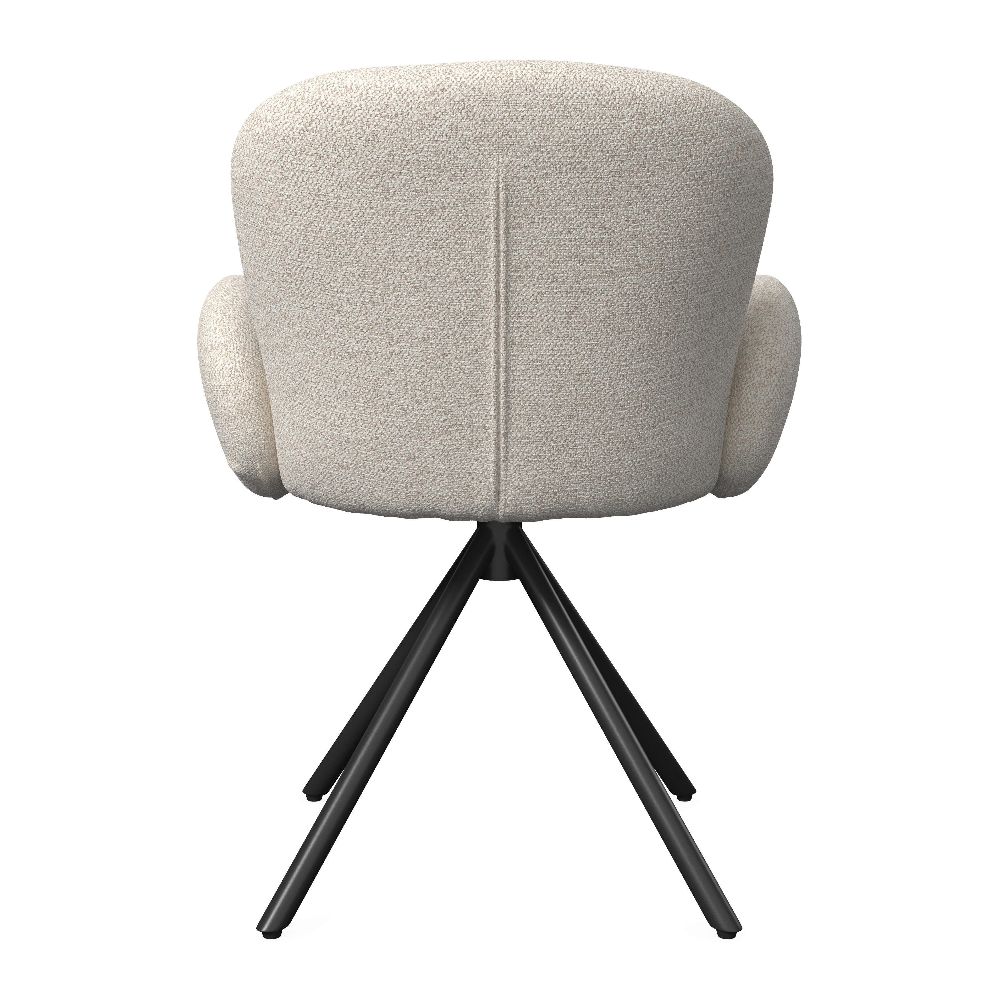STOL MED ARMSTÖD JOSEA - svart/cremefärgad, Modern, metall/trä (64/85/63cm) - Bessagi Home