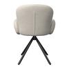 STOL MED ARMSTÖD JOSEA - svart/cremefärgad, Modern, metall/trä (64/85/63cm) - Bessagi Home