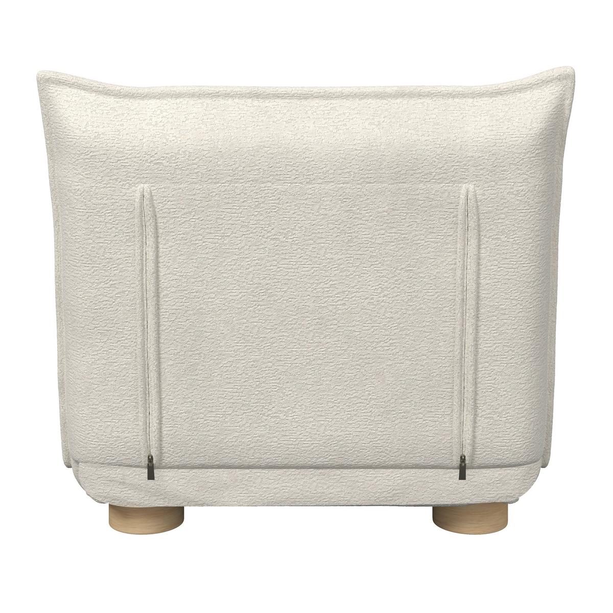 Schlafsessel Bella Bouclé Weiß - Weiß/Naturfarben, MODERN, Holz/Textil (83/41/63cm) - Bessagi Home
