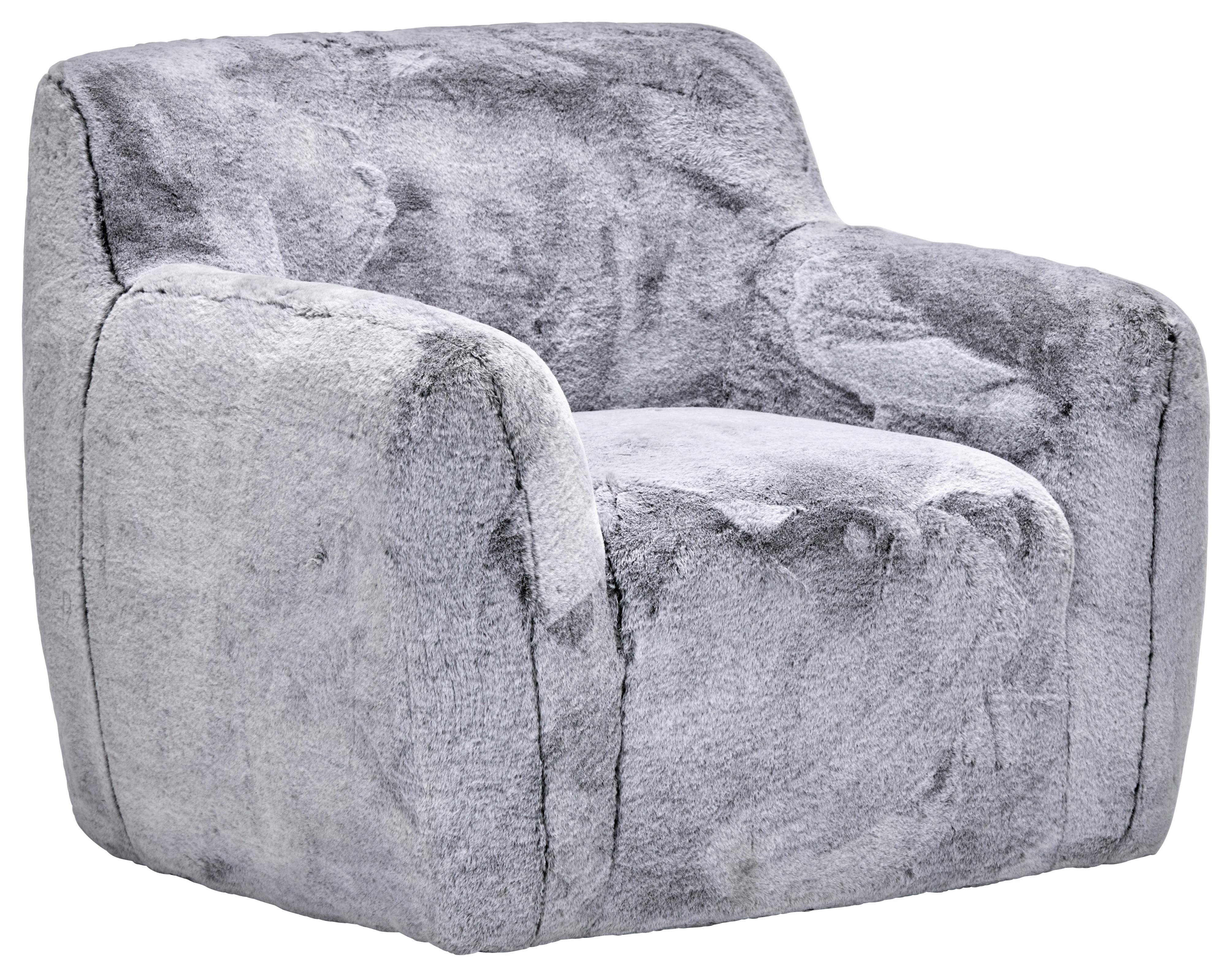 Armlehnstuhl in Grau - Grau, Romantik / Landhaus, Holz/Textil (96/76/88cm) - Premium Living