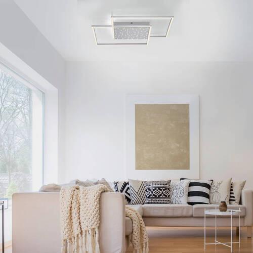 LED-Deckenleuchte Yuki in Grau max. 57 Watt - Grau, Design, Metall (67/67/5cm) - Paul Neuhaus