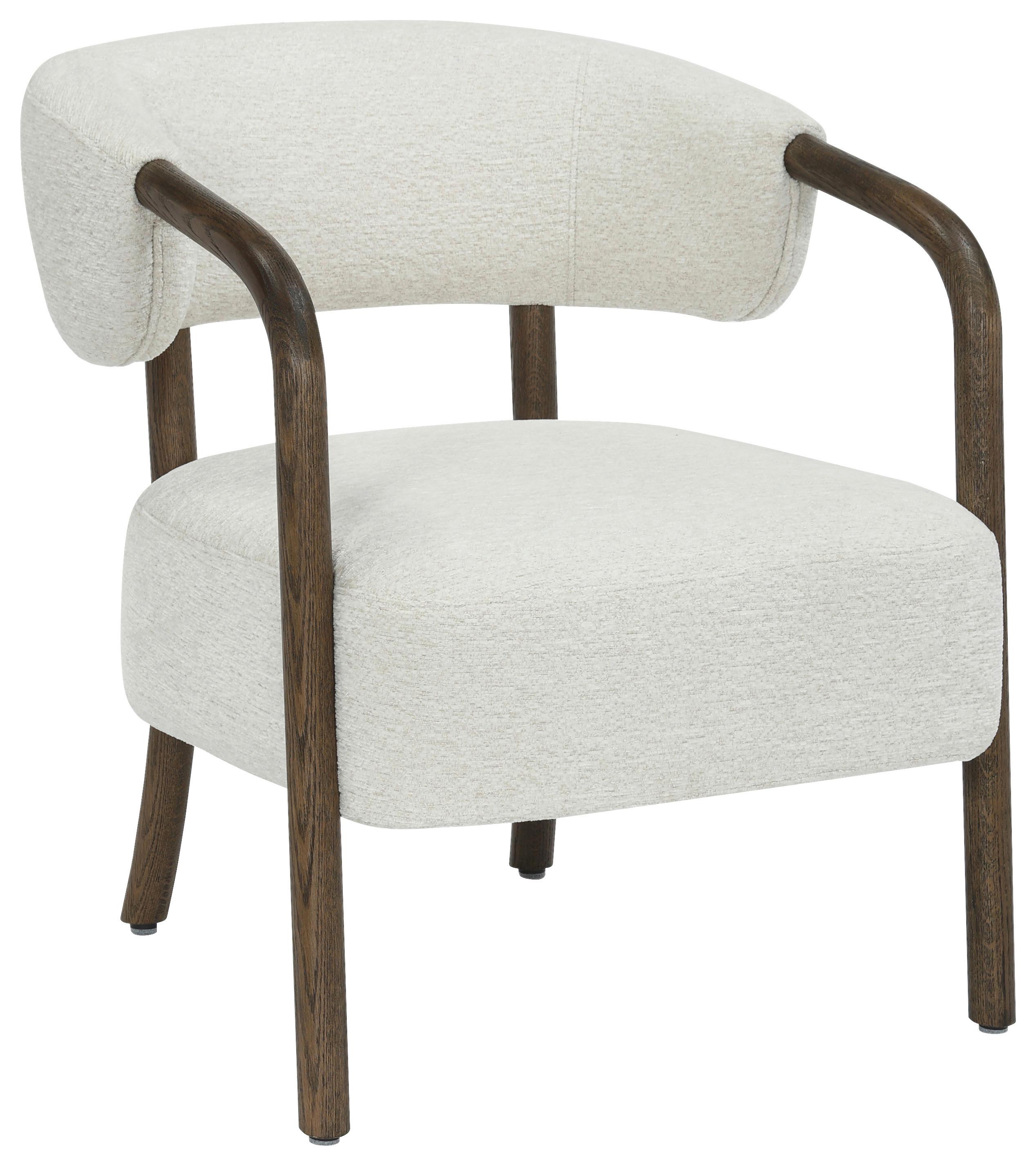 Tv Fotelja Colette - bijela/crno-smeđa, Moderno, drvo/tekstil (64/75/70cm) - Mömax