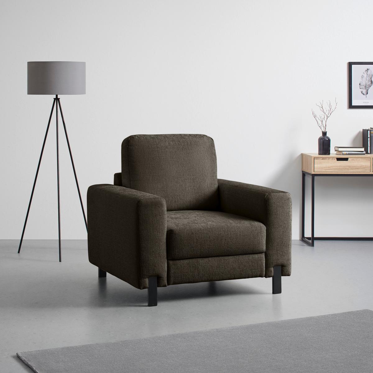 Sessel Piega Anthrazit - Anthrazit/Schwarz, MODERN, Textil/Metall (99/66-87/96cm) - Mömax