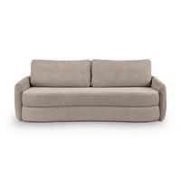 Schlafsofa Diana Beige - Beige/Schwarz, Basics, Holz/Kunststoff (231/93/108cm) - MID.YOU