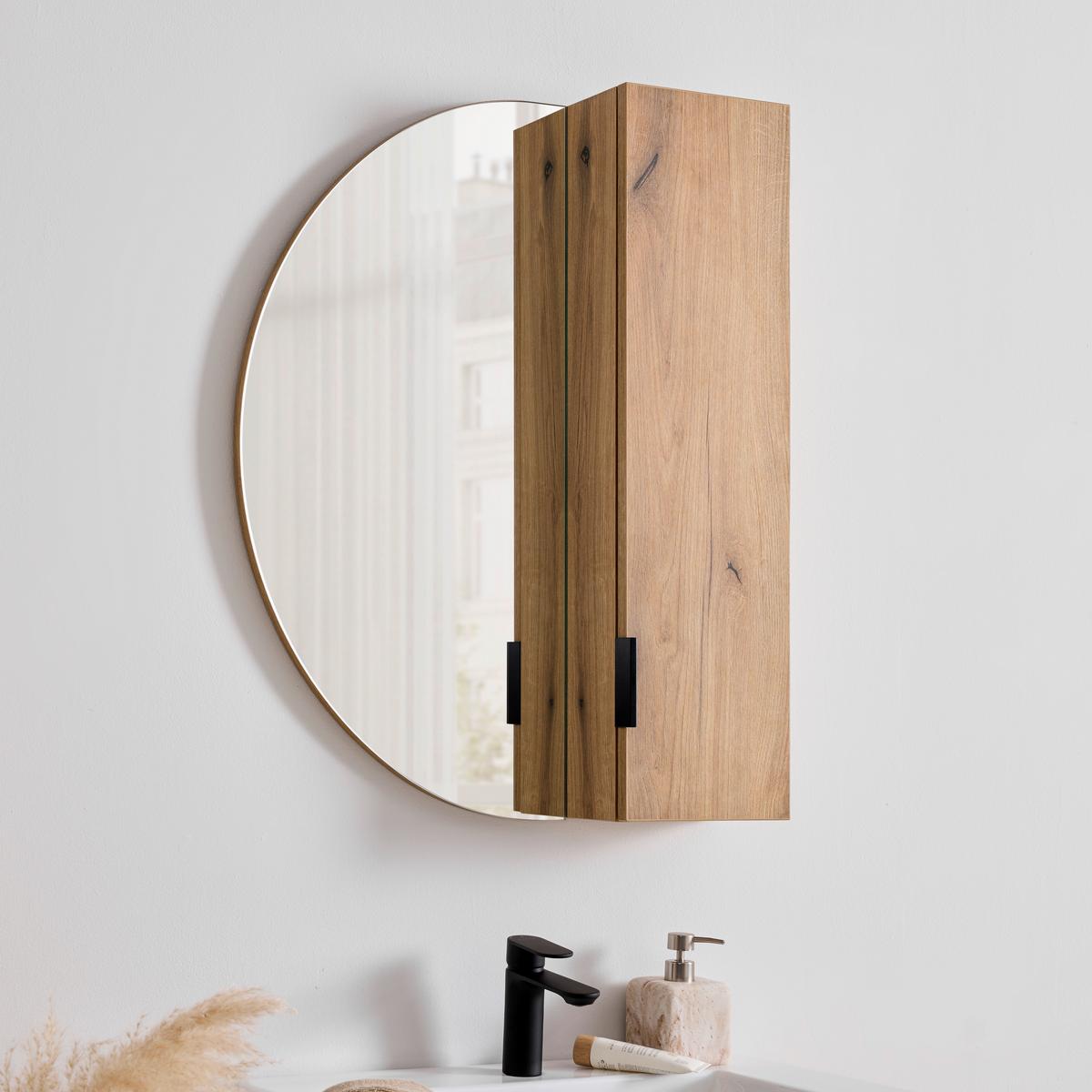Omara Z Ogledalom Napoli - črna, Moderno, kovina/leseni material (60/80/20cm) - Mömax