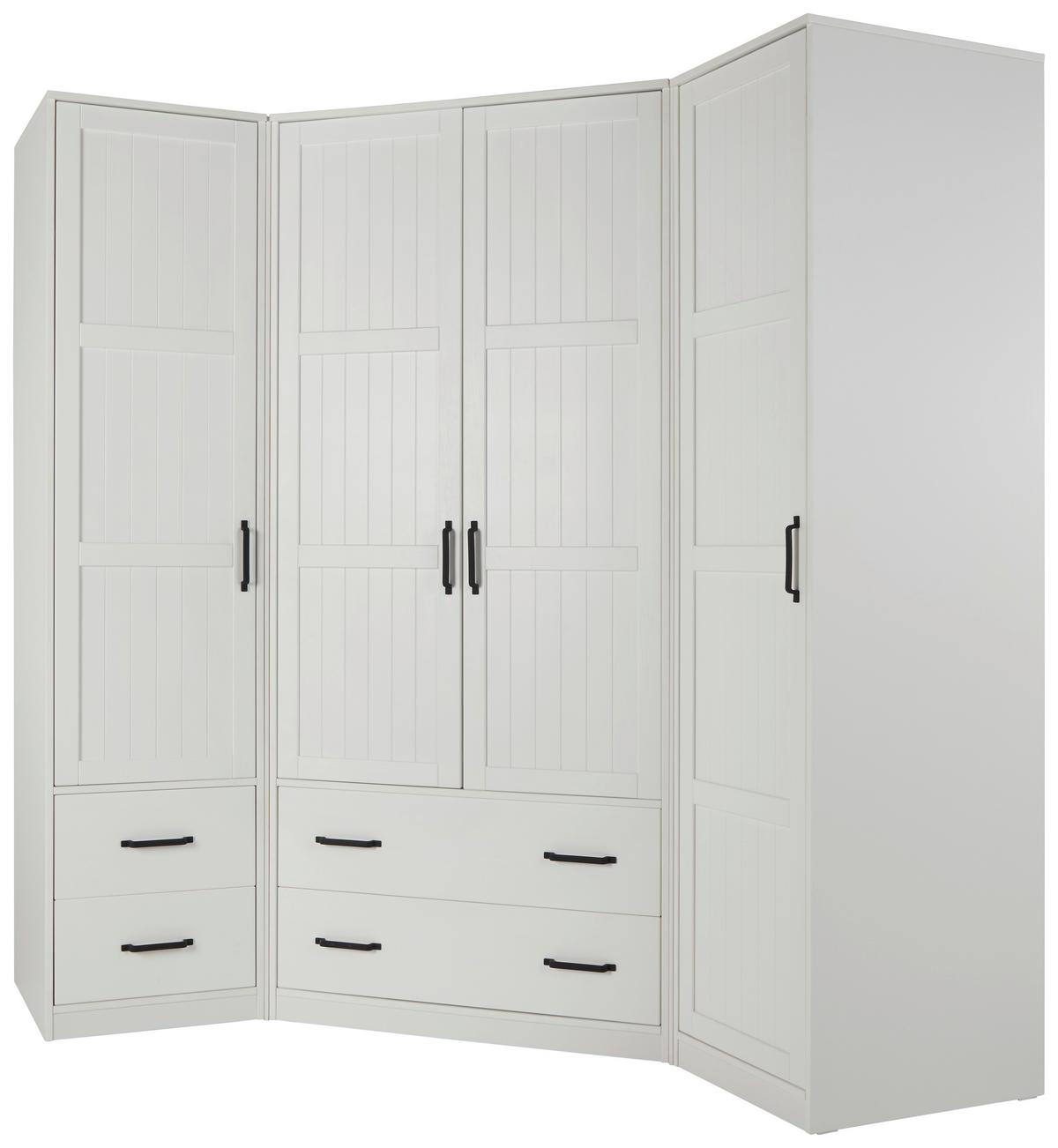 DULAP USI ROTATIVE MADITA 1T/2L - alb, Romantik / Landhaus, lemn (52/220/60cm) - Mömax