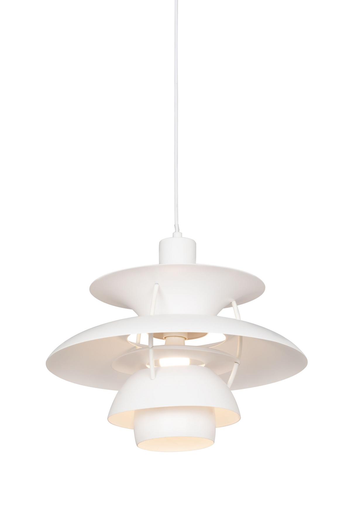 LAMPA WISZĄCA COPENHAGEN - biały, Design, metal (40/150cm) - Novel