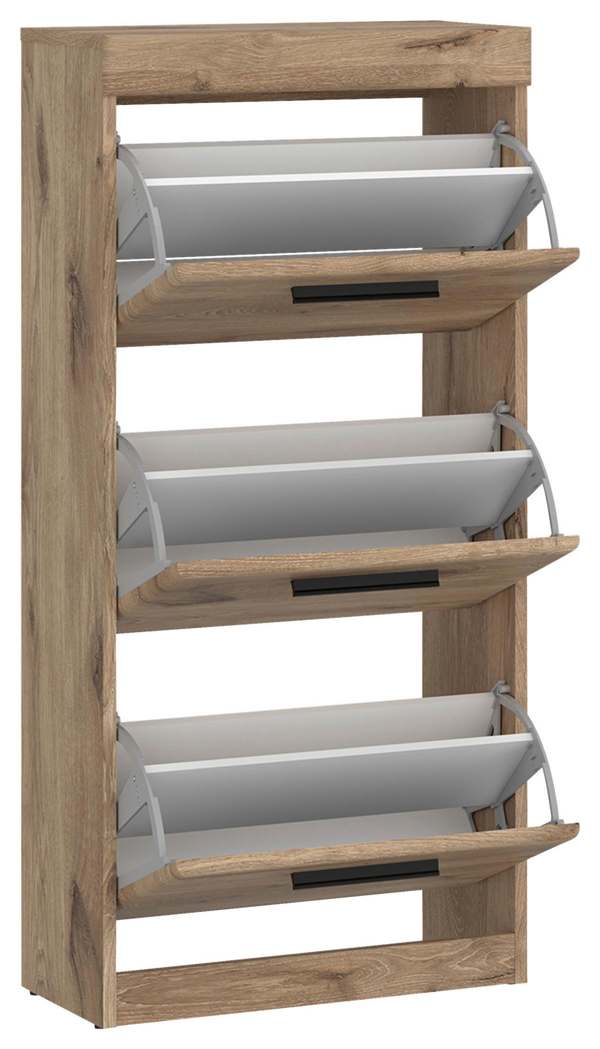 Ormarić Za Cipele Grano - siva/boje hrasta, Trend, drvni materijal/plastika (53,9/115,9/30,4cm) - Modern Living