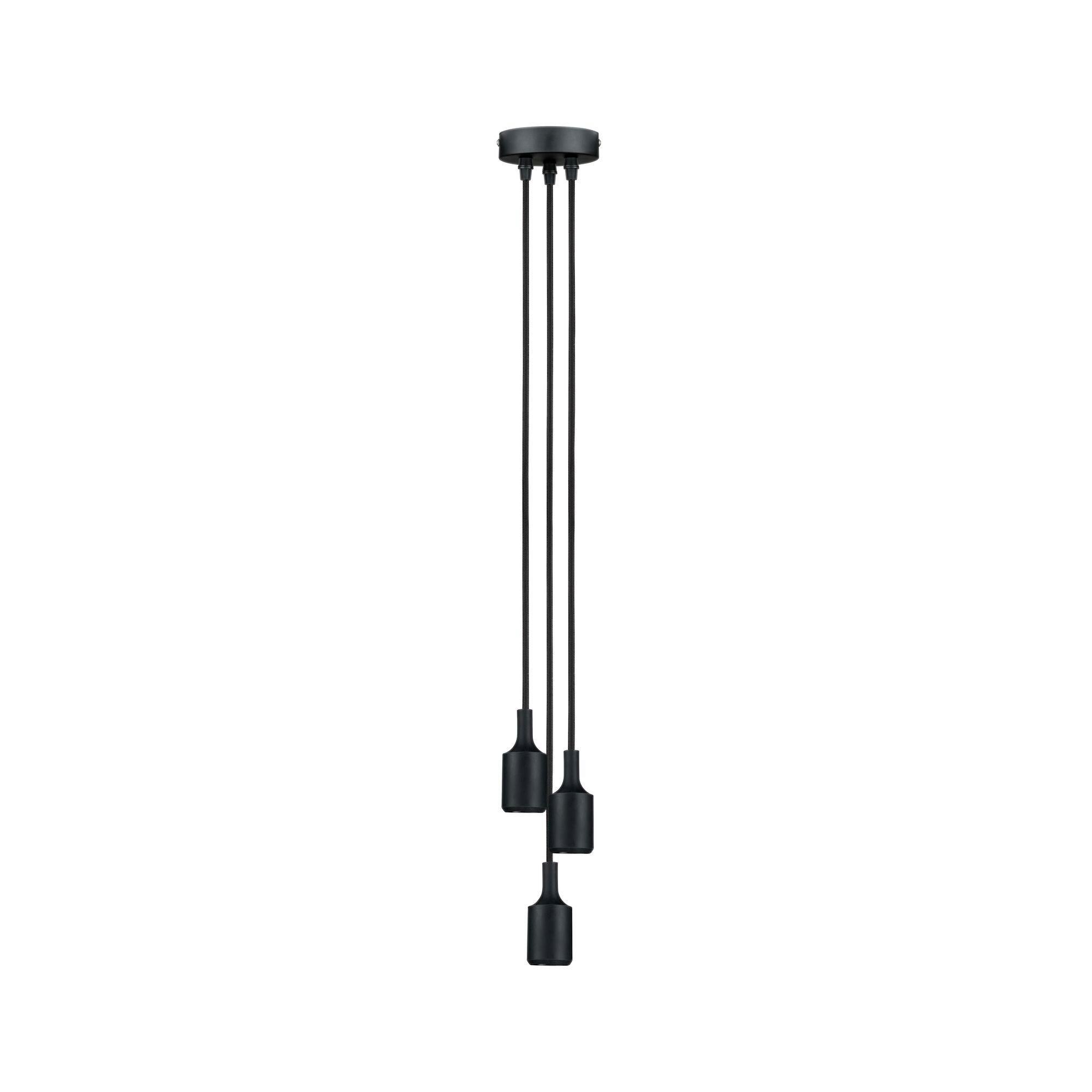 Hängeleuchte Ketil in Schwarz max. 60 Watt - Schwarz, Design, Kunststoff/Metall (10/10/200cm) - Paulmann