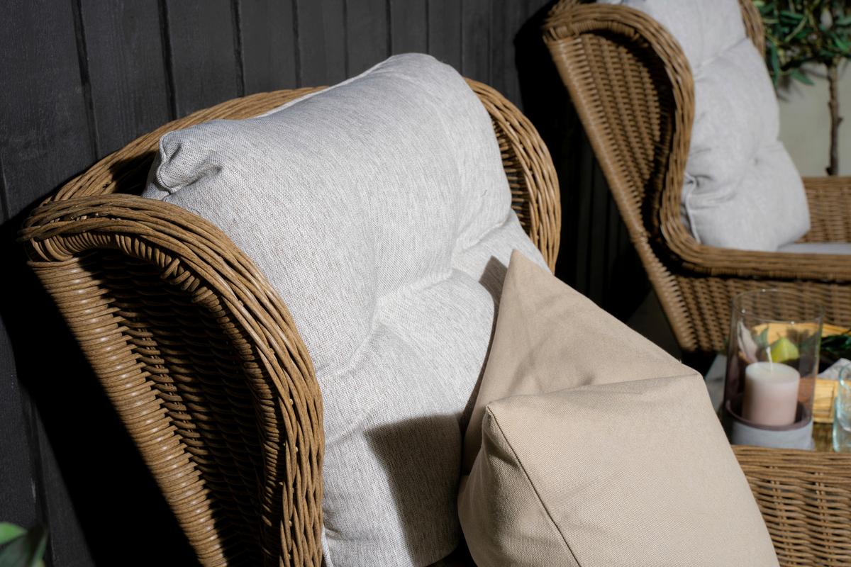 LOUNGEGARNITUR WASHINGTON - Beige/Braun, KONVENTIONELL, Kunststoff/Textil - Gardenson