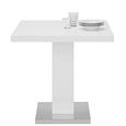 Étkezőasztal Campino - krómszínű/fehér, modern, fém/faanyagok (80/75/80cm) - MÖMAX modern living