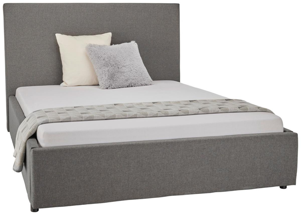Oblazinjena Postelja Billy Temno Siva, 120x200 - temno siva/črna, Konvencionalno, umetna masa/tekstil (120/200cm) - Mömax