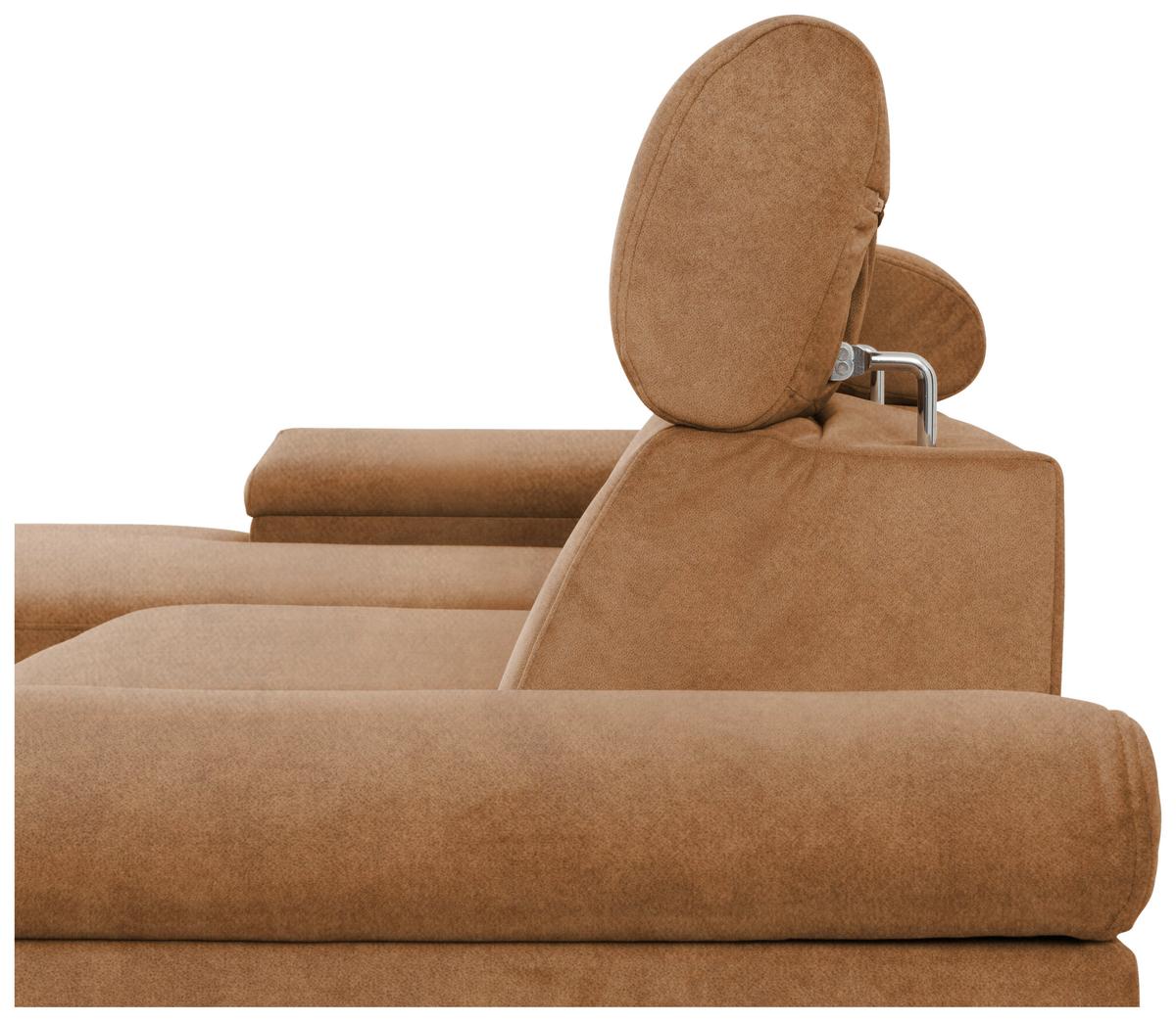 Sedežna Garnitura Santi, Oranžna, Ležišče, Predal - črna/oranžna, Moderno, kovina/tekstil (176/258cm) - Modern Living