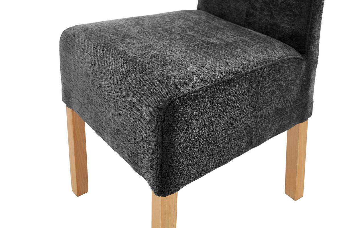 Stuhl Sheldon in Anthrazit - Eichefarben/Anthrazit, Basics, Holz/Textil (44/103/63cm) - Zandiara