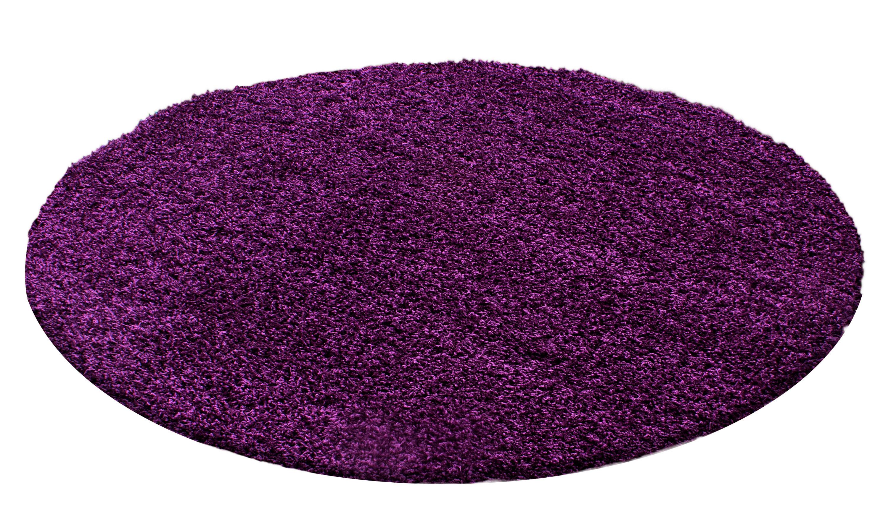 Hochflorteppich Life Lila Ø ca. 80cm - Lila, KONVENTIONELL, Textil (80cm) - Ayyildiz 