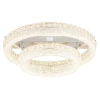 Led Stropna Svjetiljka Laurel - prozirno/boje kroma, Konvencionalno, staklo/metal (60/19,5cm) - Globo