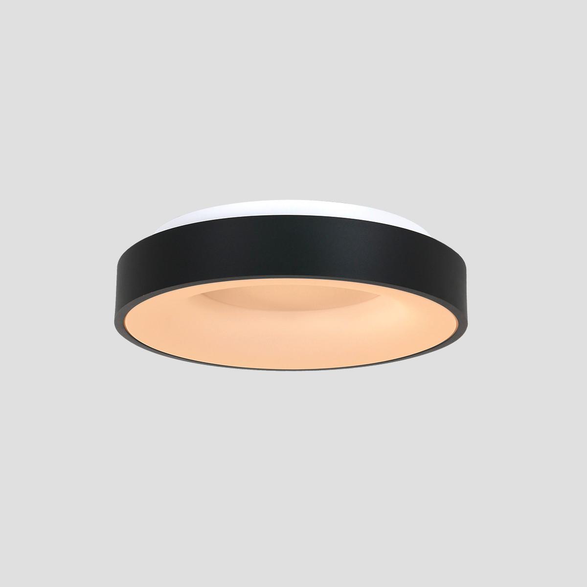 LAMPA SUFITOWA LED 2562ZW RINGLEDE - czarny, Basics, tworzywo sztuczne/metal (38/9cm)
