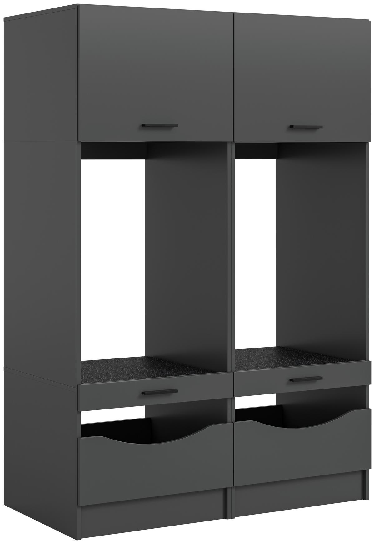 Omara Za Pralni In Sušilni Stroj Free, Antracit - antracit, Basics, leseni material (133/195/68cm) - MID.YOU