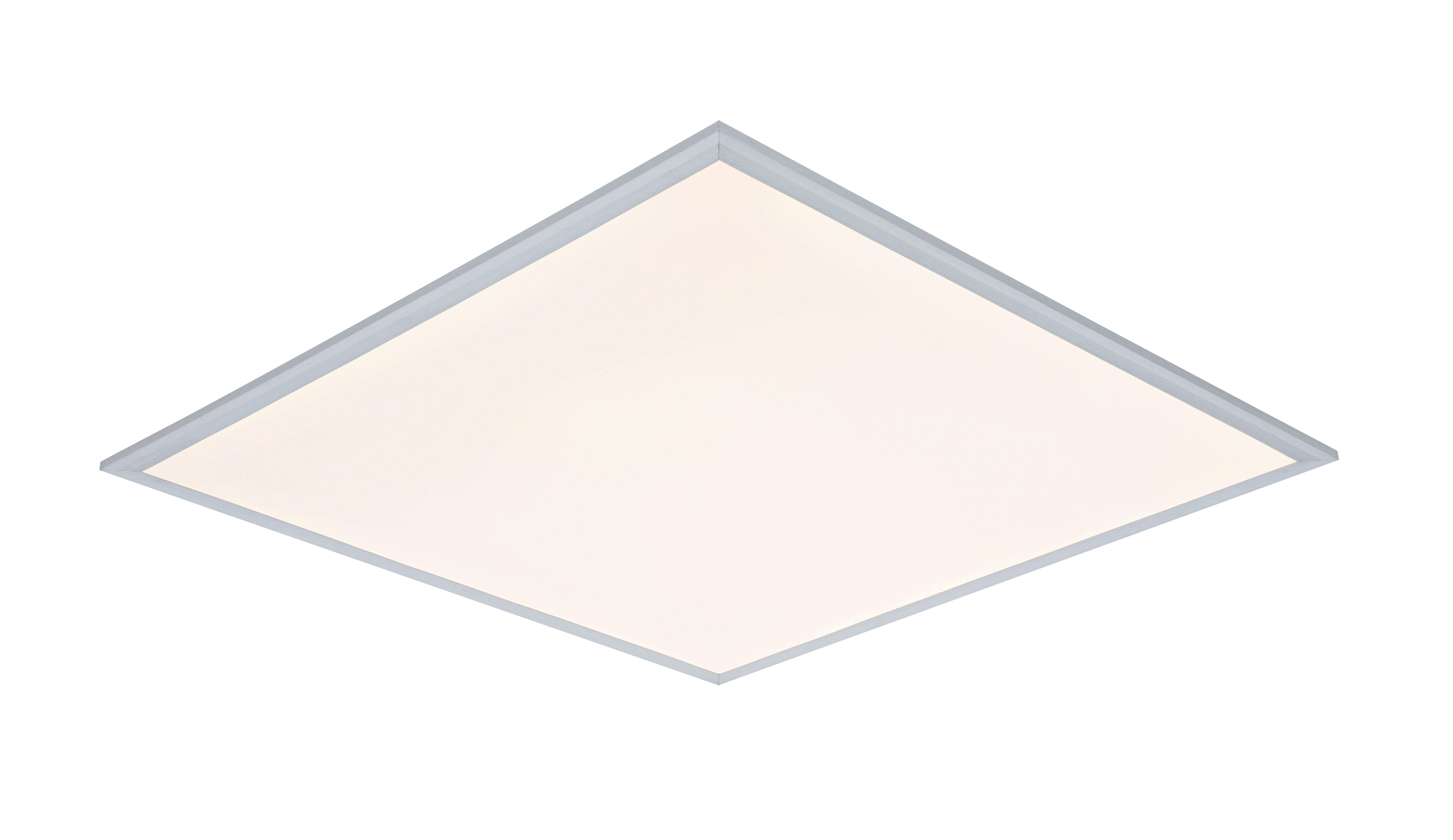 LED-Deckenleuchte Corneluis Silberfarben/Weiß max. 36 Watt - Silberfarben/Weiß, MODERN, Kunststoff/Metall (60/60/7,5cm) - Mömax